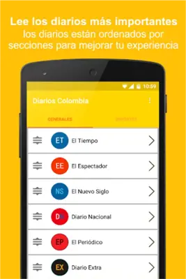 Diarios Colombia android App screenshot 2